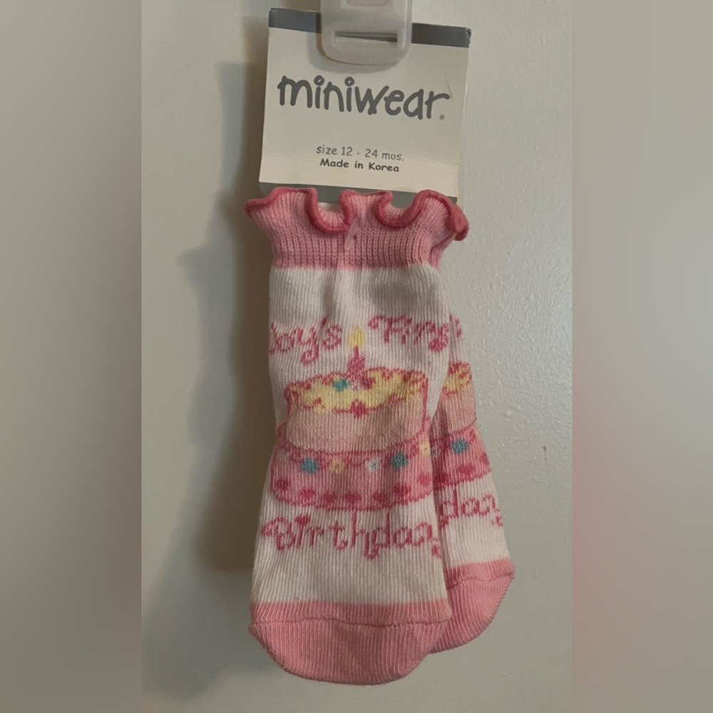 Baby’s First Birthday socks.